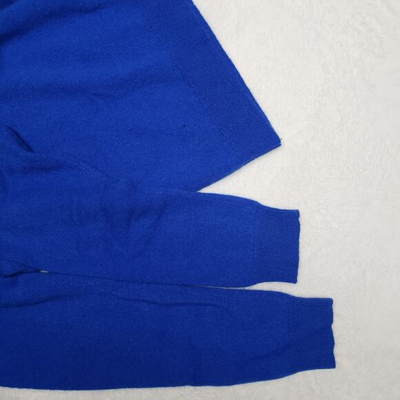 Charter Club Cashmere Sweater XL Blue | Ribbed V-Neck, Lightweight Knit - Picture 5 of 9